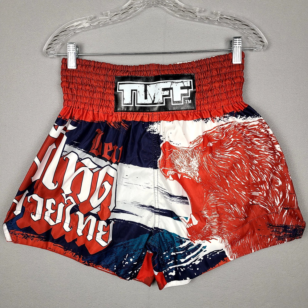 TUFF Muay Thai Shorts Boxing Trunks Traditional Style (TUF-MS635-NVB) MMA